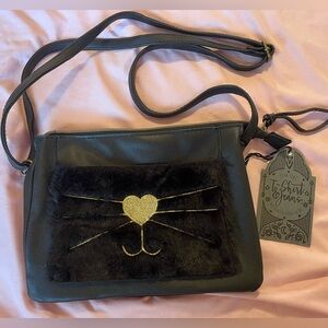 T-Shirt & Jeans Women Cat Faux Fur Crossbody Bag